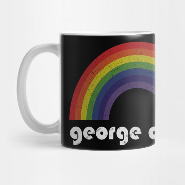 George Carlin Vintage Retro Rainbow by Arthadollar